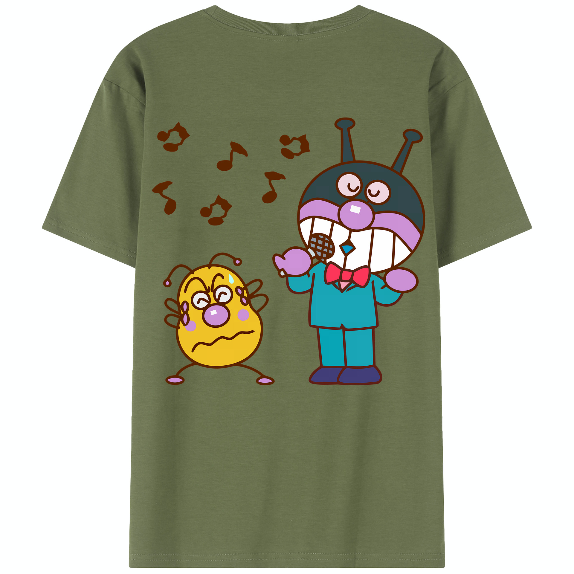 （画像用） アンパンマン Anpanman 綿100％半袖Tシャツ（背面プリント）
